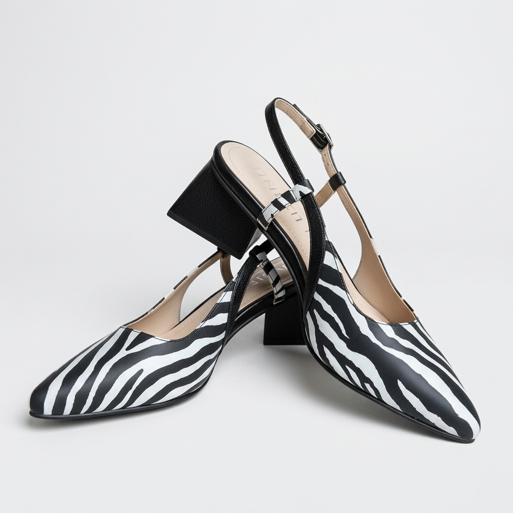 Slingbacks Zebra (Unico par 36)